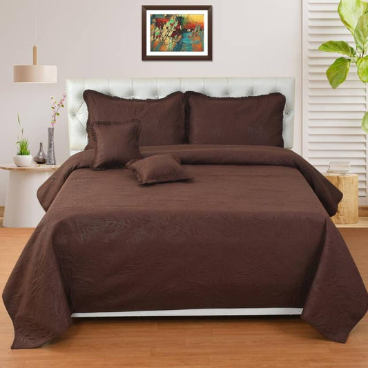250 TC Cotton Double Solid Flat Bedsheet  (Pack of 1, Coffee)